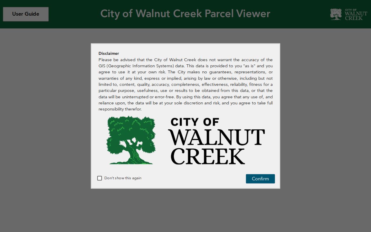 Walnut Creek people search with the city parcel boundary viewer